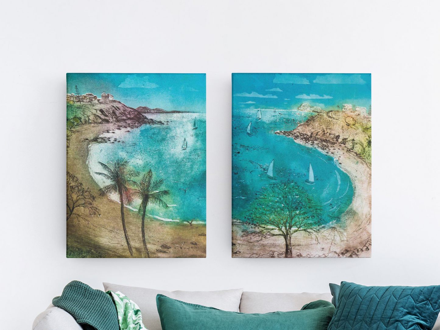 Blue Cooee Bay Fine Art Print