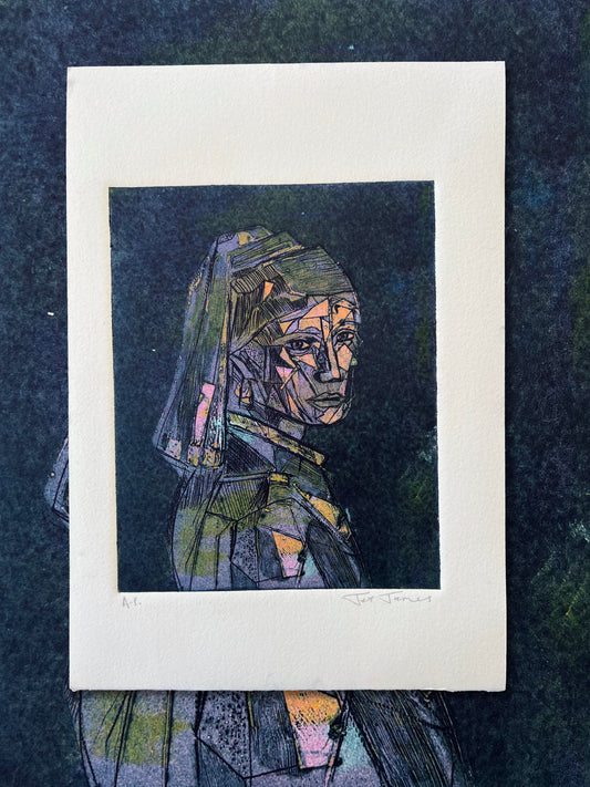 'Pearl' Original Collagraph