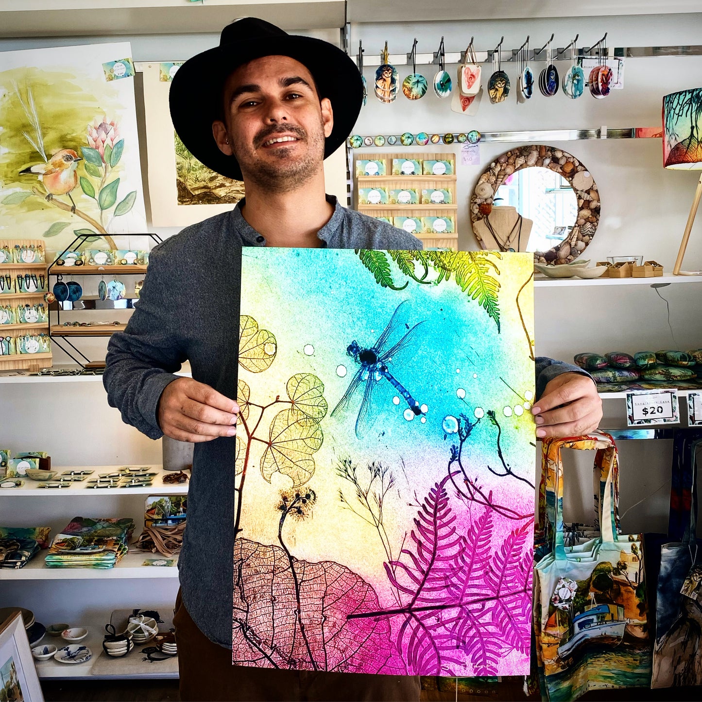 Rainbow Dragonfly Fine Art Print