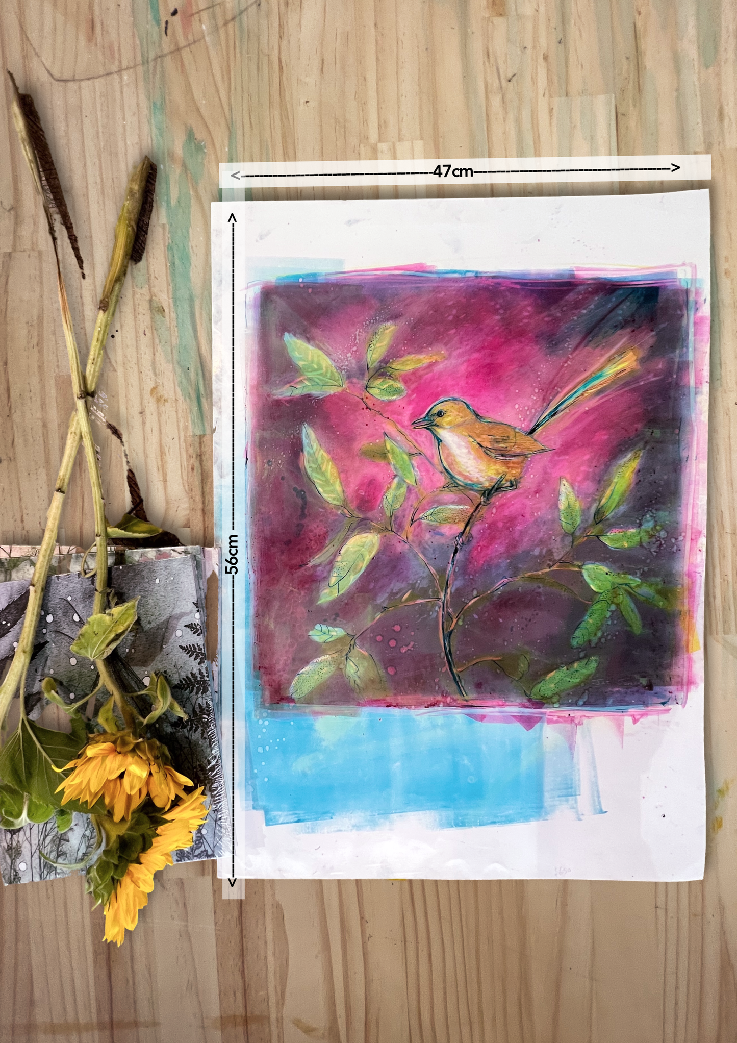 "Pink Wren" - Original Artwork
