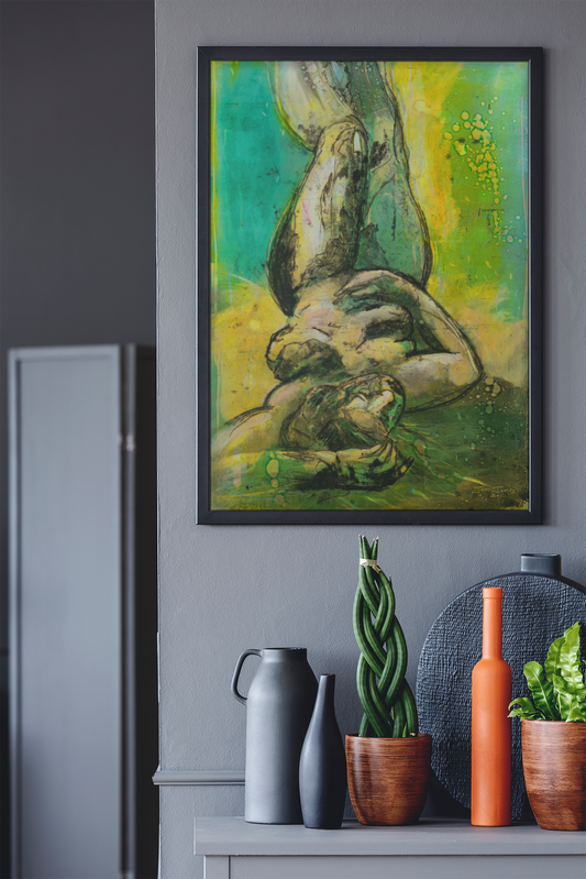 'Green Nude' Fine Art Print