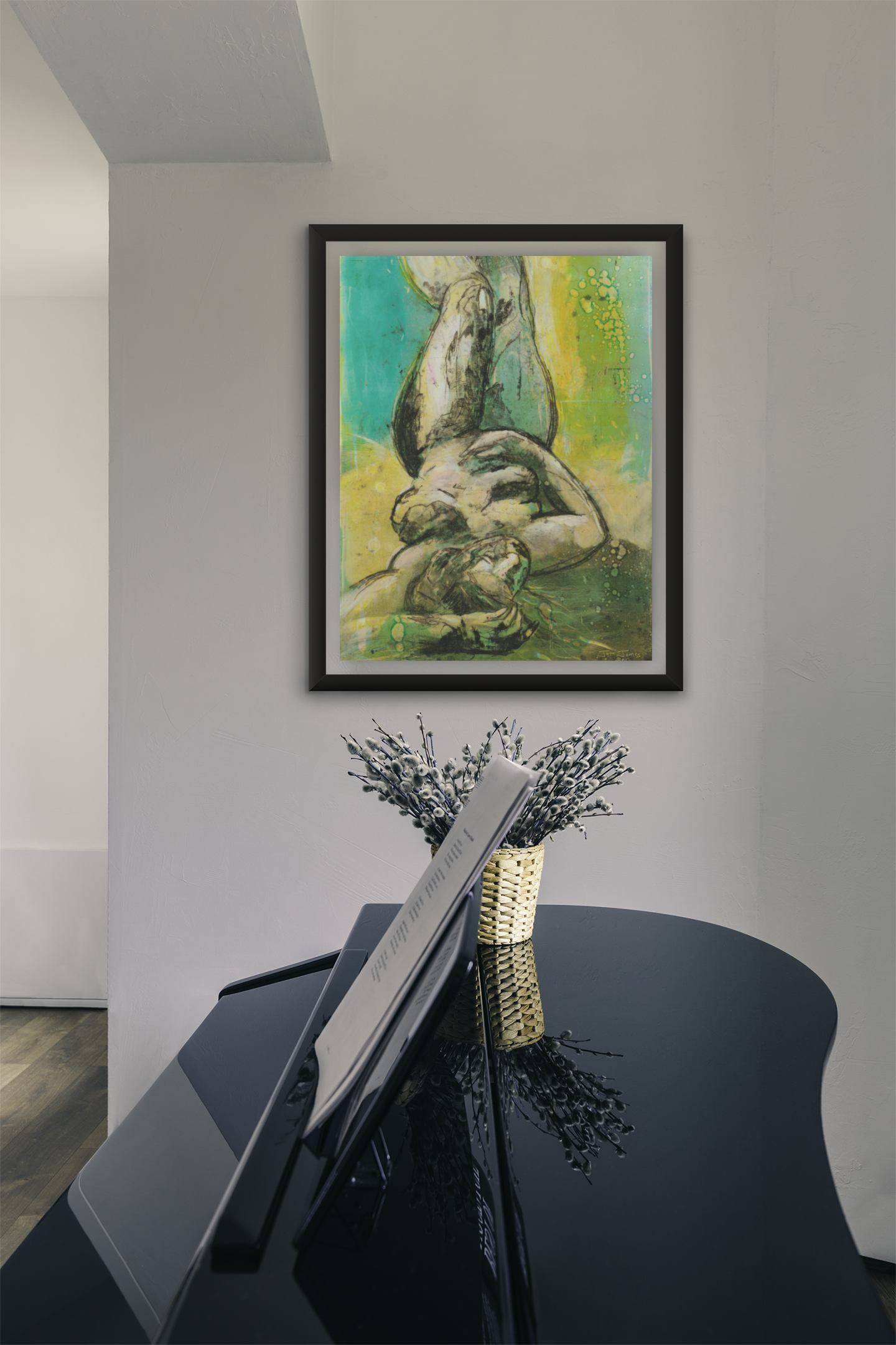 'Green Nude' Fine Art Print