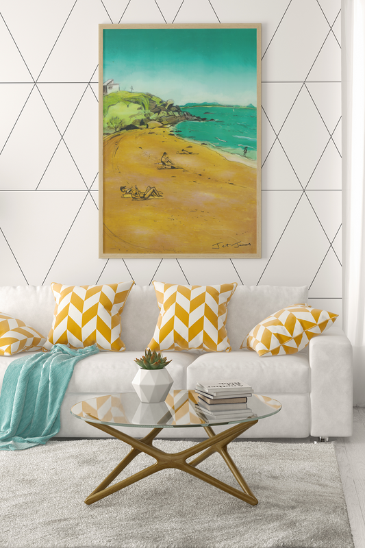 'Sunbaking At Cooee Bay' Fine Art Print