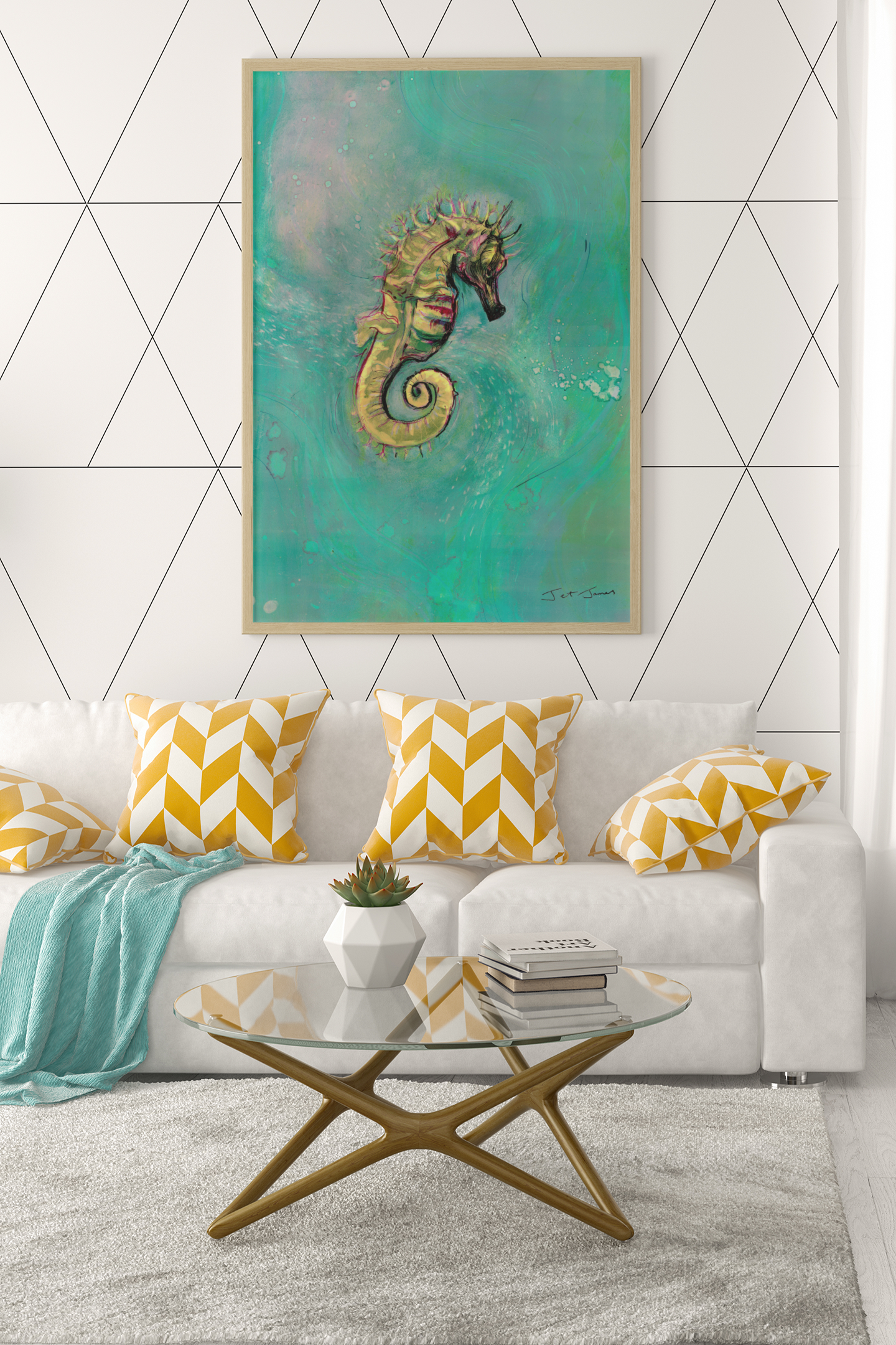 'Into the Blue Seahorse' Fine Art Print