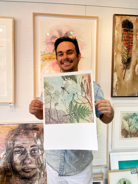 Square Dragonfly Fine Art Print