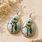 Handmade Metal Earrings - Sunflower