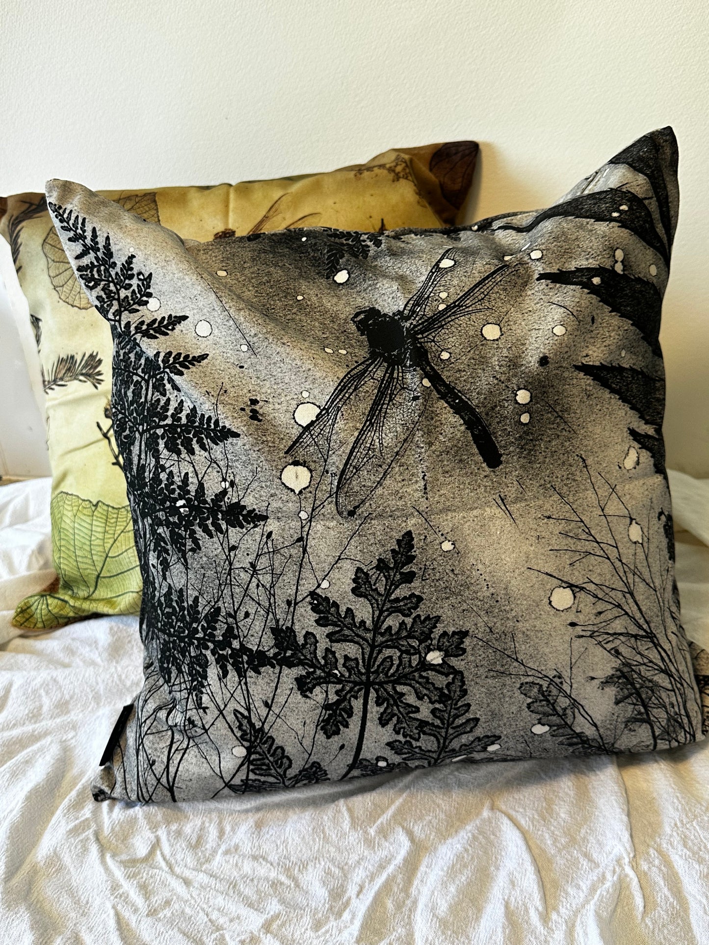 Dark Dragonfly Cushion Cover