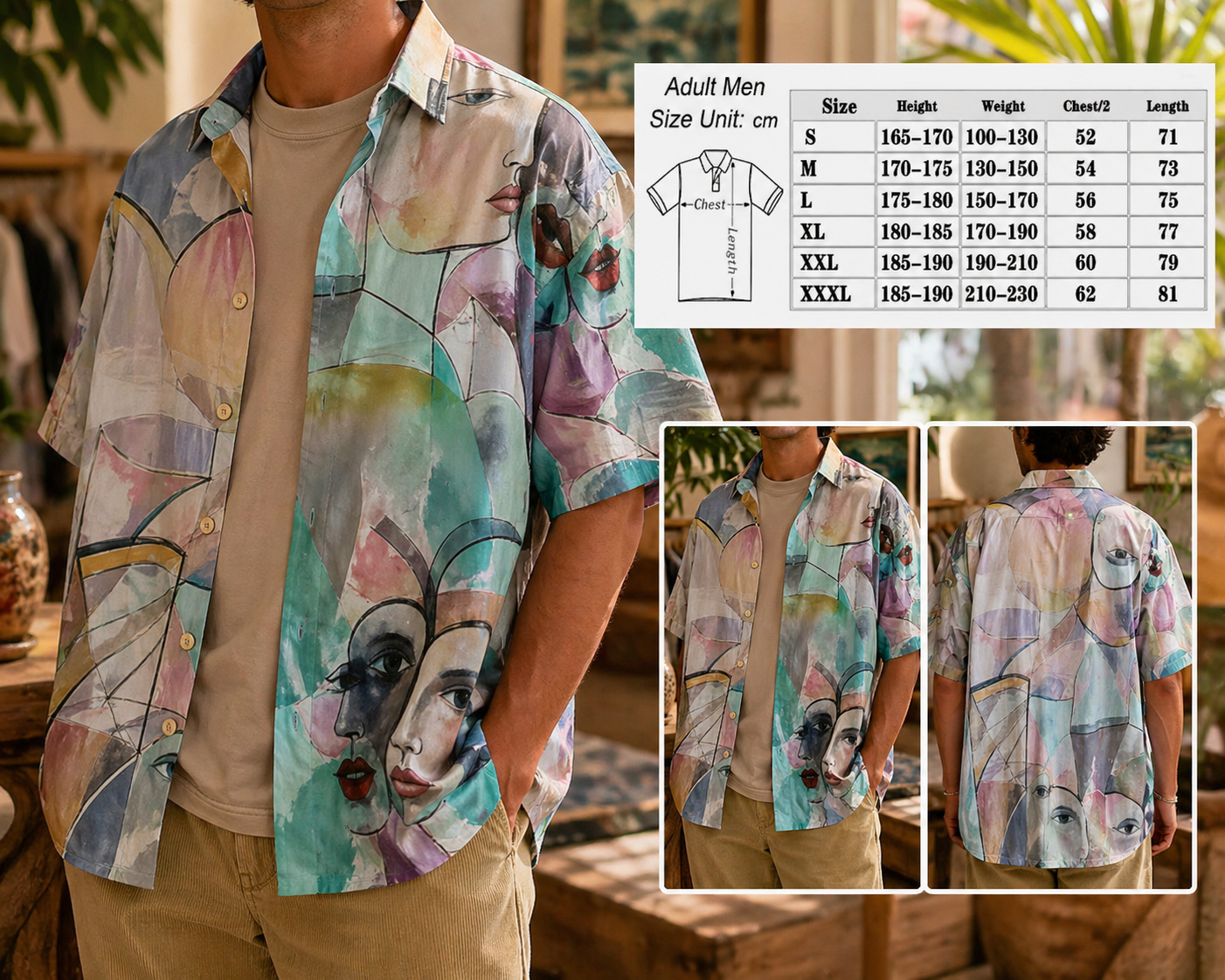Cubist Pastel Design Shirt