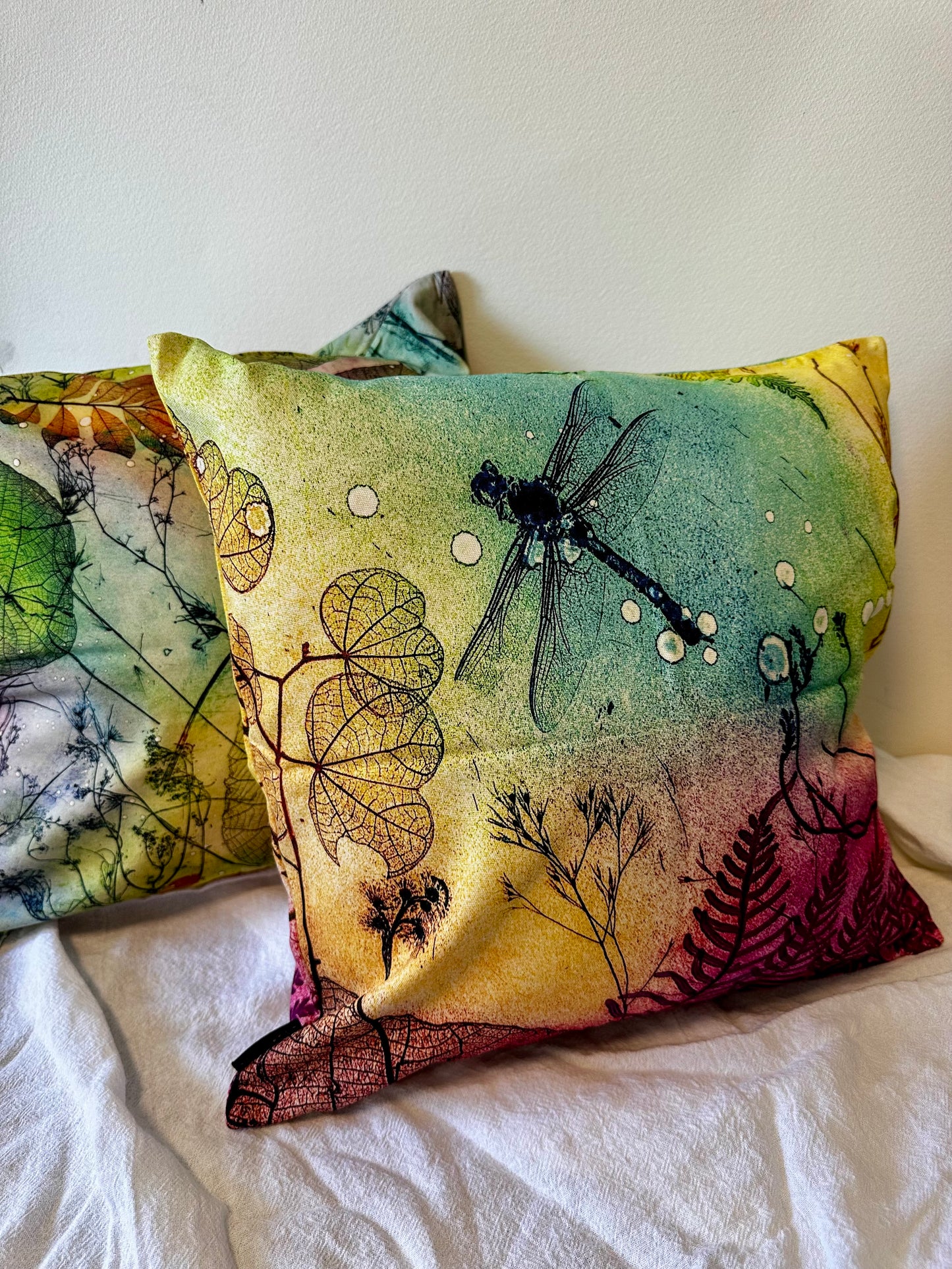 Rainbow  Dragonfly Cushion Cover