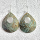 Etched Brass Metal Earrings - Large Dragonfly