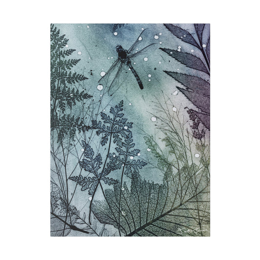 Dark Dragonfly Matte Canvas, Stretched, 0.75"