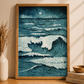 Full Moon Waves Art Print