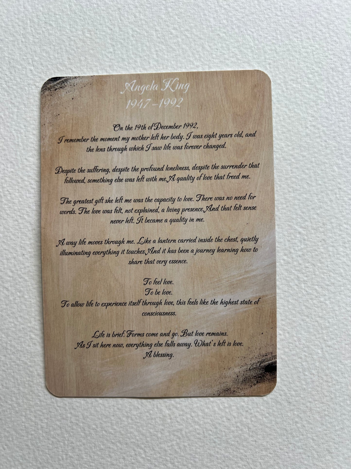 ‘Love is my quality’ Art + Healing Story A6 Postcard