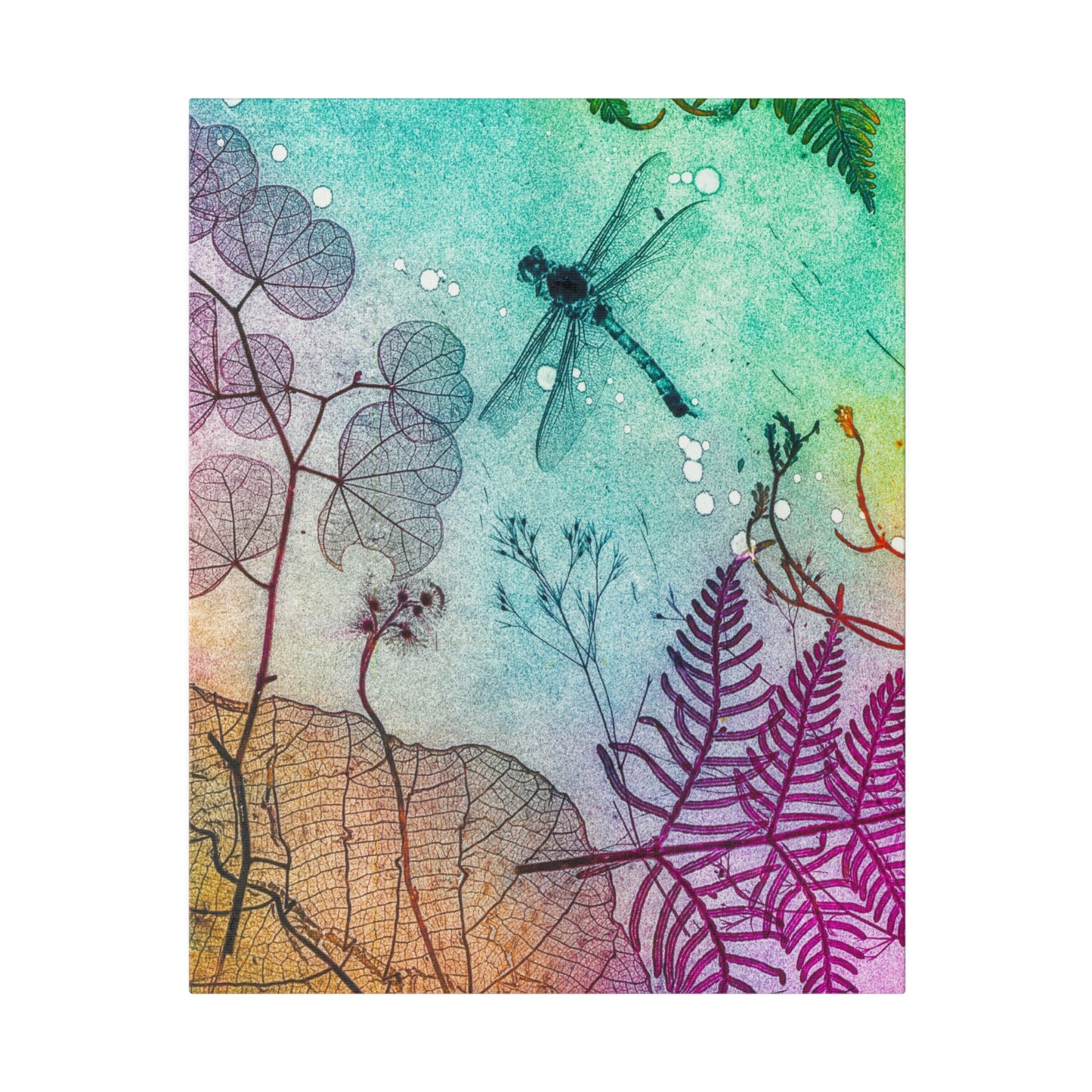 Ocean Dragonfly Matte Canvas, Stretched, 0.75"