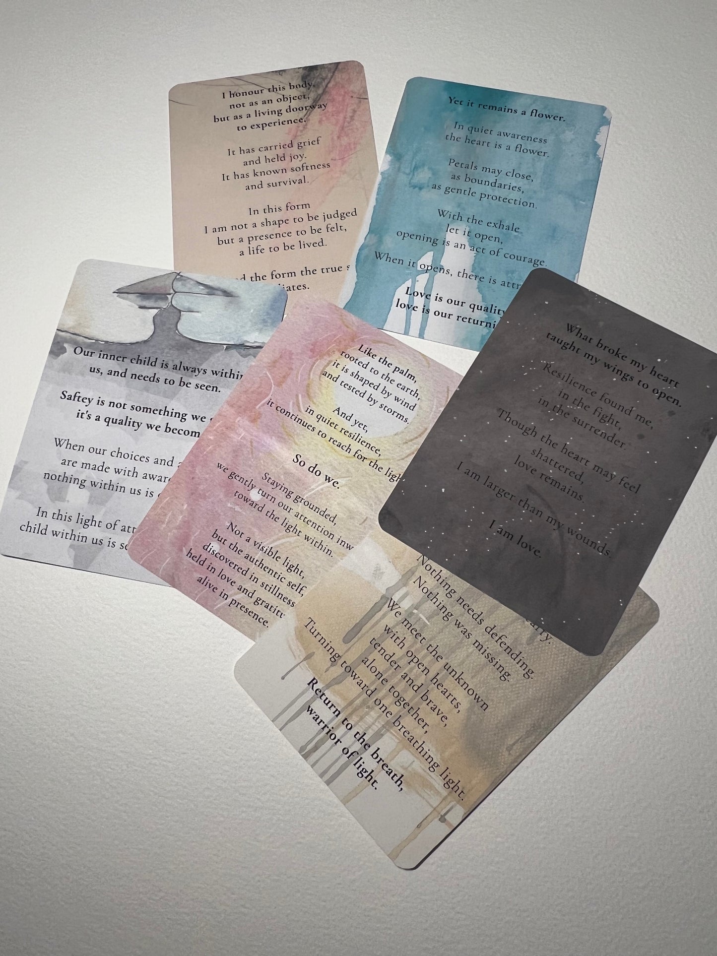 Set 2 Art + Healing  A6 Affirmation Postcard Set (6)