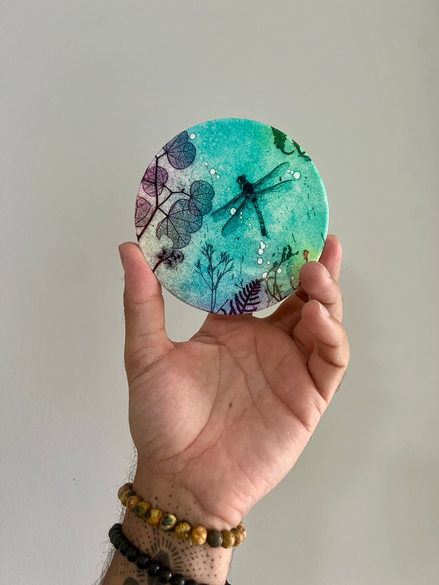 Ocean Dragonfly Ceramic Coaster