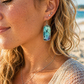 Handmade Metal Earrings - Ocean Dragonfly