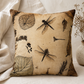 Brown Dragonfly Cushion Cover