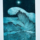 'Blue  Wave' Original Collagraph