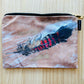 Black Cockatoo Feather - Canvas Pouch