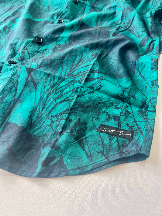 Cotton Green Leaf Design Shirt