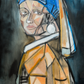 Cubist Girl with a Pearl Earring Fine Art Print