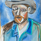 Cubist Van Gough Self Portrait Fine Art Print