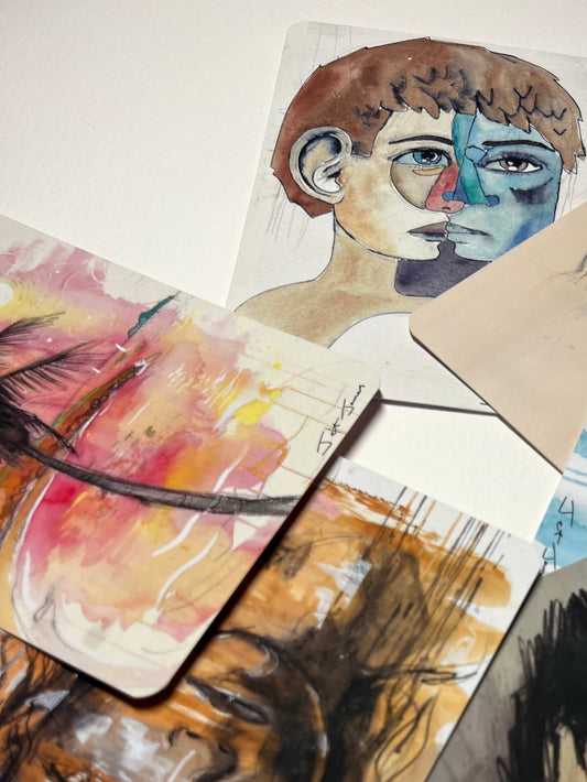 Set 2 Art + Healing  A6 Affirmation Postcard Set (6)