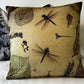 Brown Dragonfly Cushion Cover