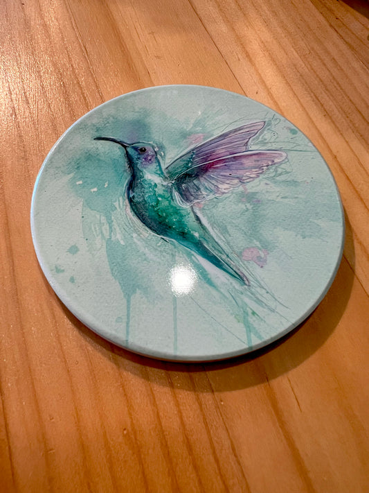 Humming Bird Ceramic Coaster