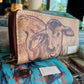 Brown Calf double zipper Wallet