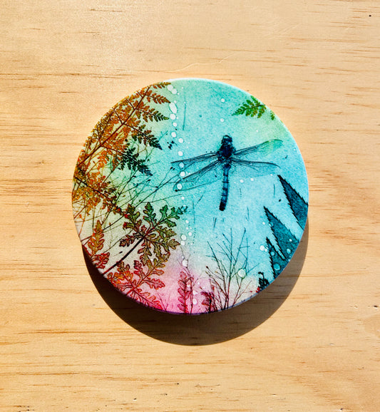 Bliss Dragonfly Ceramic Coaster