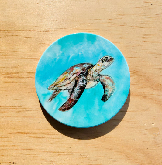 Sea Turtle Ceramic Coaster