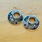 Black Etched Dragonfly Earrings
