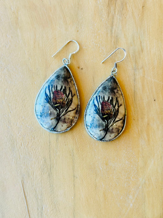 Handmade Metal Earrings - Banksia