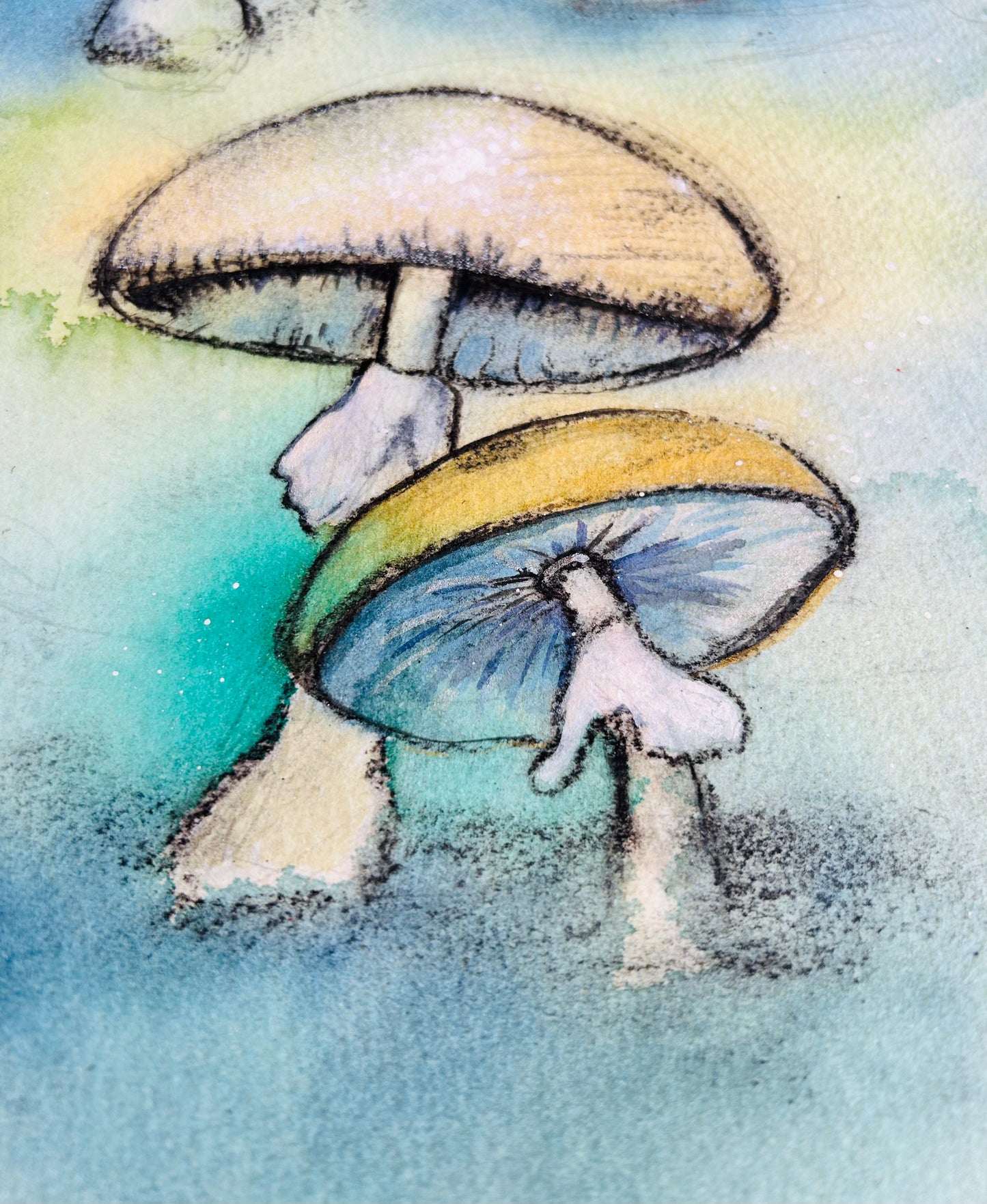 Bright Mushroom Original Artwork