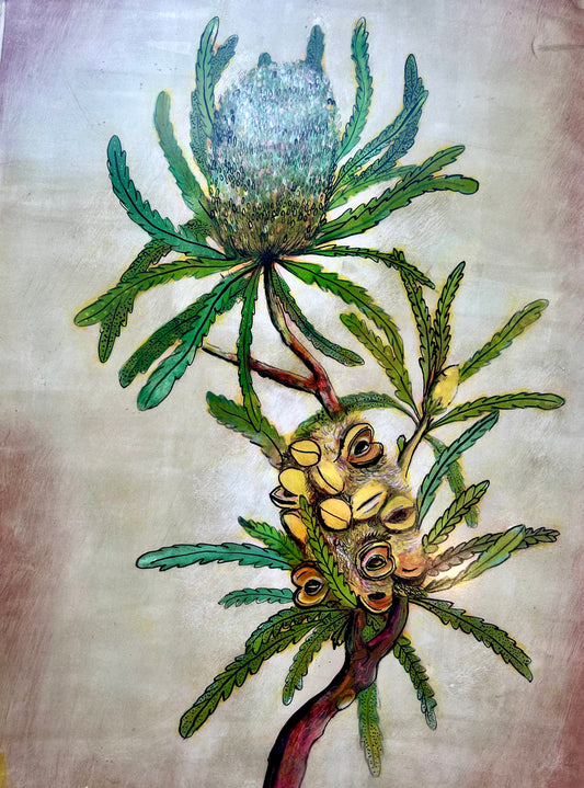 'Native Australia-Banksia' Original Artwork