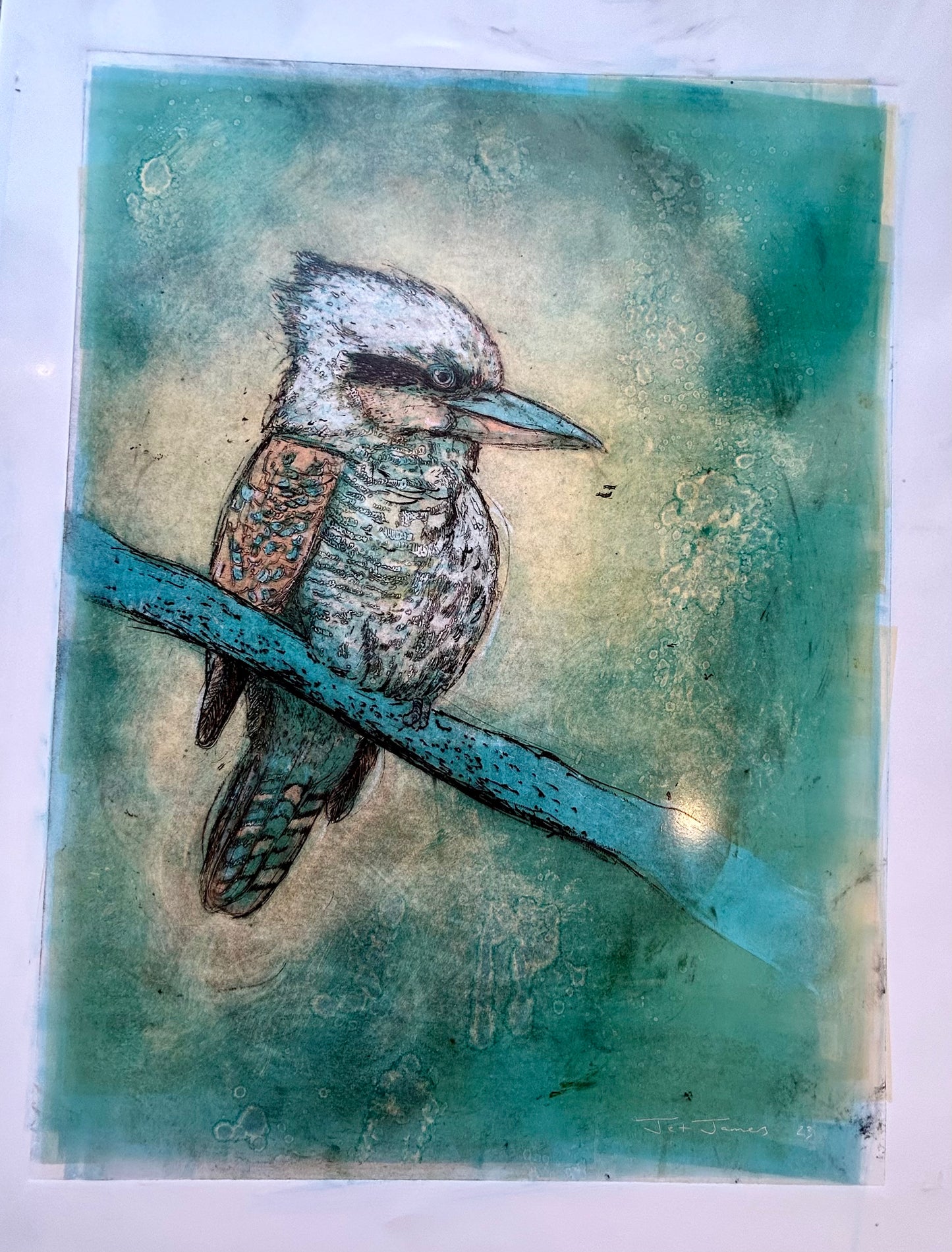'Kookaburra in Blue' Original Artwork