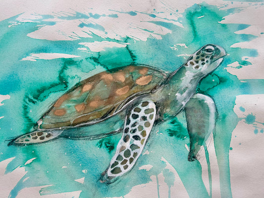'Sea Turtle II' Original Artwork