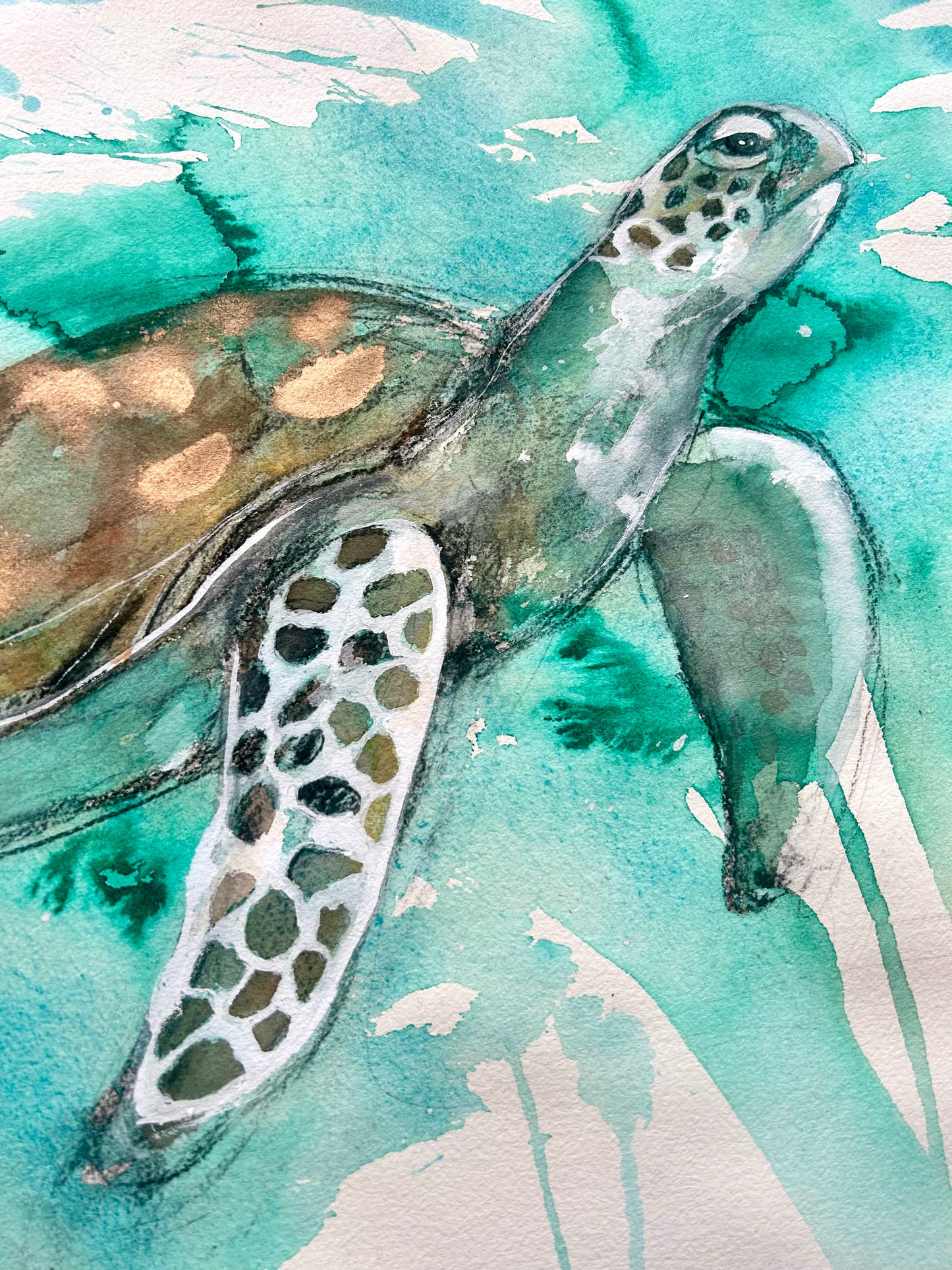 'Sea Turtle II' Original Artwork