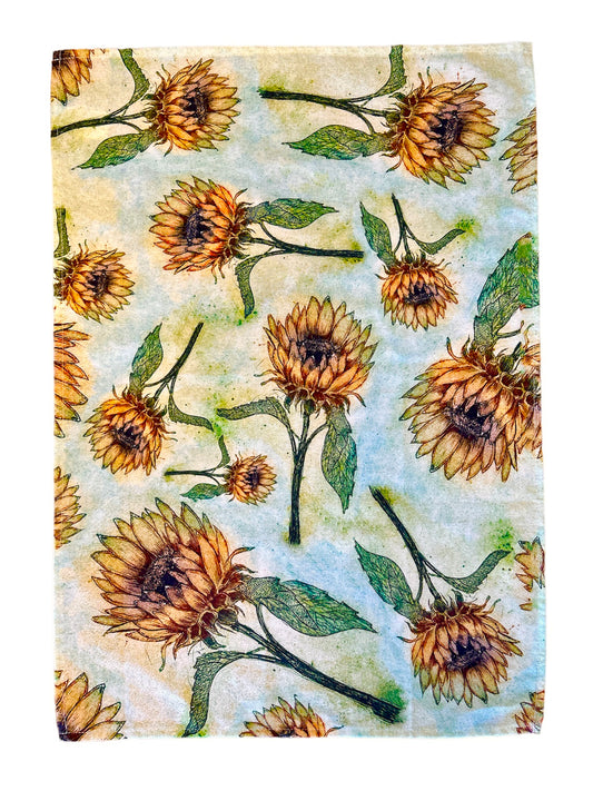 Tea Towel - New Sunflower Pattern