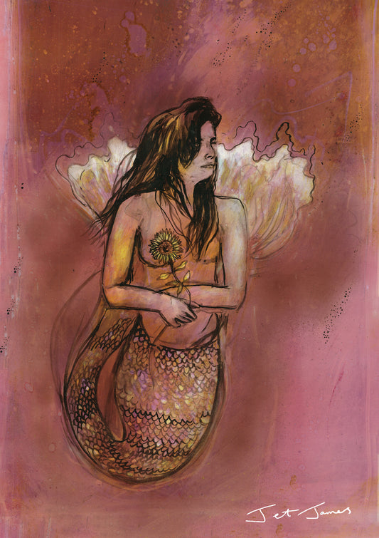 'Pink Mermaid' Fine Art Print