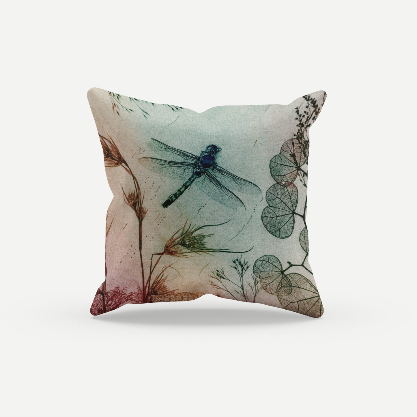 Rustic Dragonfly Cushion Cover