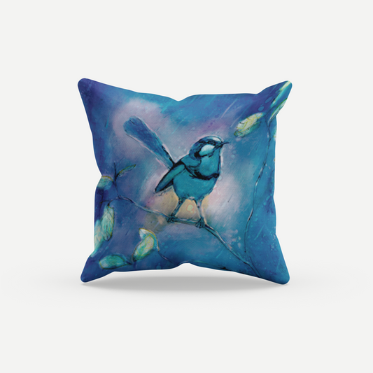 Blue Wren Cushion Cover