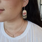 Handmade Metal Earrings - Single Hibiscus