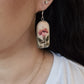 Handmade Metal Earrings - Single Hibiscus