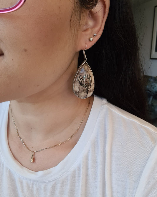 Handmade Metal Earrings - Banksia