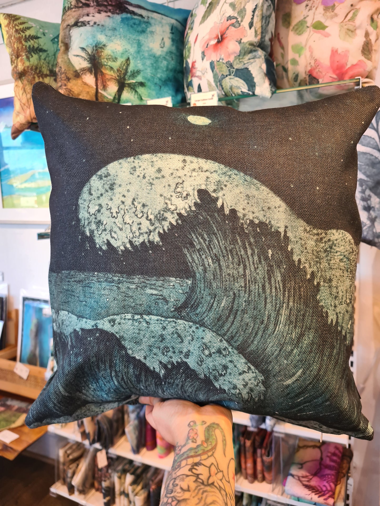Dark Wave Cushion Cover