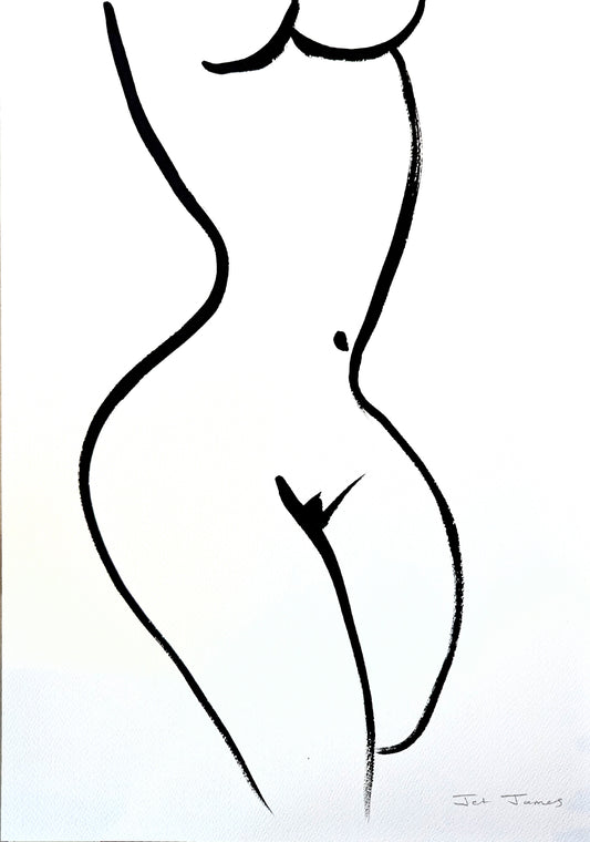 Black and White Nude Ink Drawing #17