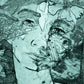 'Blue Abstract Face' Fine Art Print